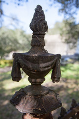Antique Iron Finial in old cemetery