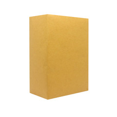 brown box isolated on a white background. side view 