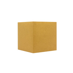 brown box isolated on a white background. side view 