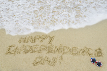 Independence USA day background on the beach