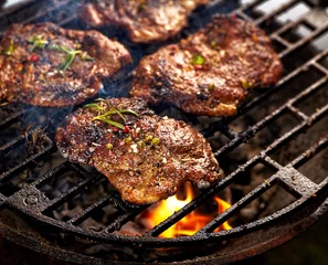  Grilled pork neck steak. Roast pork while grilling © zi3000