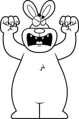 Cartoon Rabbit Attacking