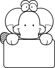 Cartoon Platypus Sign