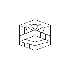 Gift box icon over white background. vector illustration