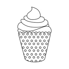 cupcake icon over white background. vector illustration