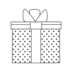 Gift box icon over white background. vector illustration