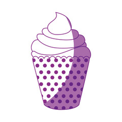 cupcake icon over white background. vector illustration