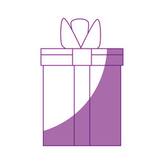 Gift box icon over white background. vector illustration