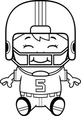 Cartoon Football Sitting