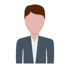avatar man with elegant clothes icon over white background. vector illustration