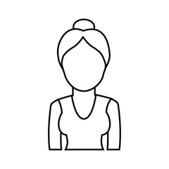 avatar woman icon over white background vector illustration