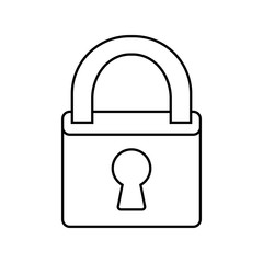 security padlock icon over white background. vector illustration