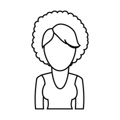avatar woman icon over white background vector illustration