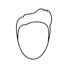 avatar man face icon over white background. vector illustration