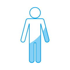pictogram man icon over white background. vector illustration
