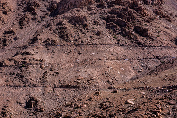 Landscape amazing mountain serpentine road of Leh, Ladakh, North of India