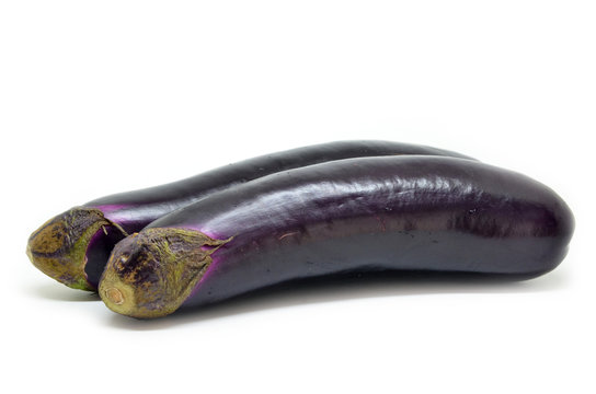 Fresh raw eggplant