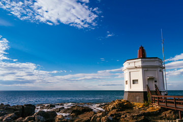 Fototapeta na wymiar Historic Stirling Point Lighthouse, Bluff, New Zealand