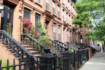 Obraz premium Brownstones à Harlem (Nowy Jork - USA)