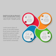 Vector infographic template for diagram, graph, presentation, chart, business concept with 4 options.