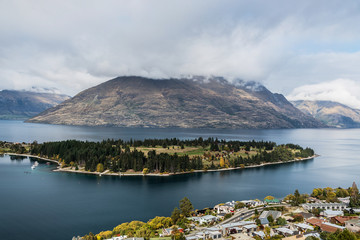 A view on Lake Wakatipu and Kelvin Heights