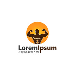 gym and sun design logo