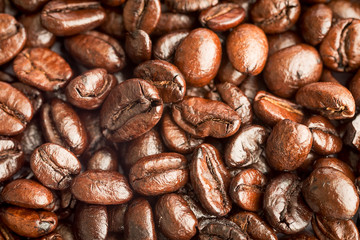 Close up of Roasted Coffee Bean 
