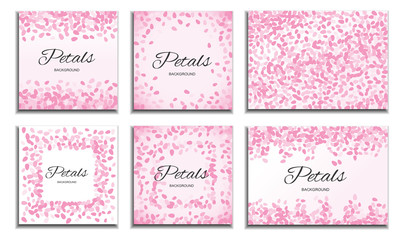 Pink Flying Petals Background