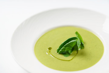 green cream soup