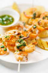 shrimp kebabs