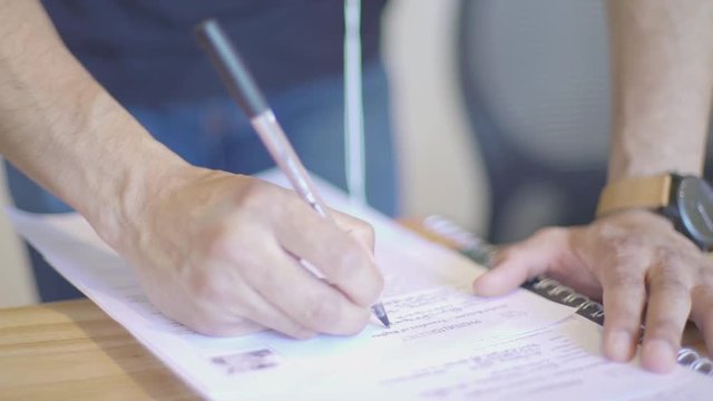 Man writing