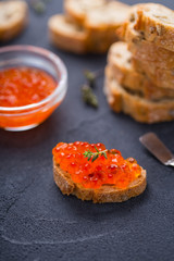 Bread and caviar