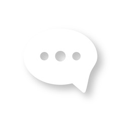 Icon mit Schatten - Sprechblase Nachricht
