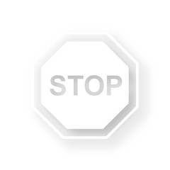 Icon mit Schatten - Stoppschild