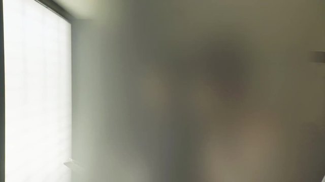 Couple looking at digital tablet together