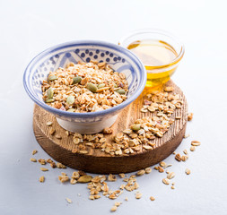 Granola and honey