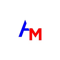 letter AM logo vector