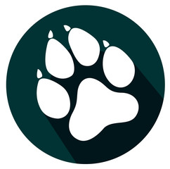 Fototapeta premium Paw Prints flat design icon vector eps 10