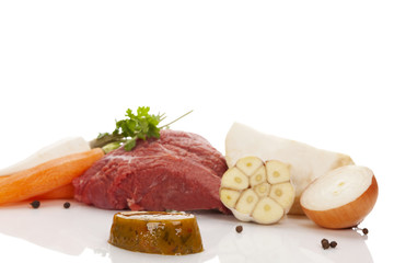 Ingredients for bouillon.