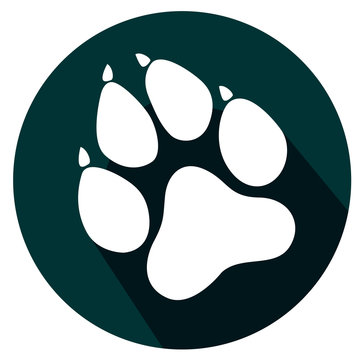 Paw Prints flat design icon vector eps 10