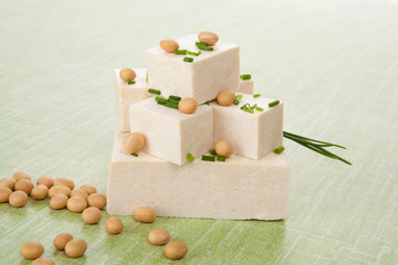 Tofu and soybeans.