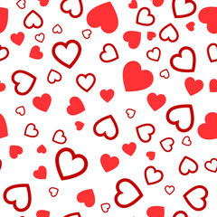 Heart seamless pattern.Colorful hearts.Packaging design for gift wrap. Abstract geometric modern background. Vector illustration. Art deco style. Heart seamless pattern