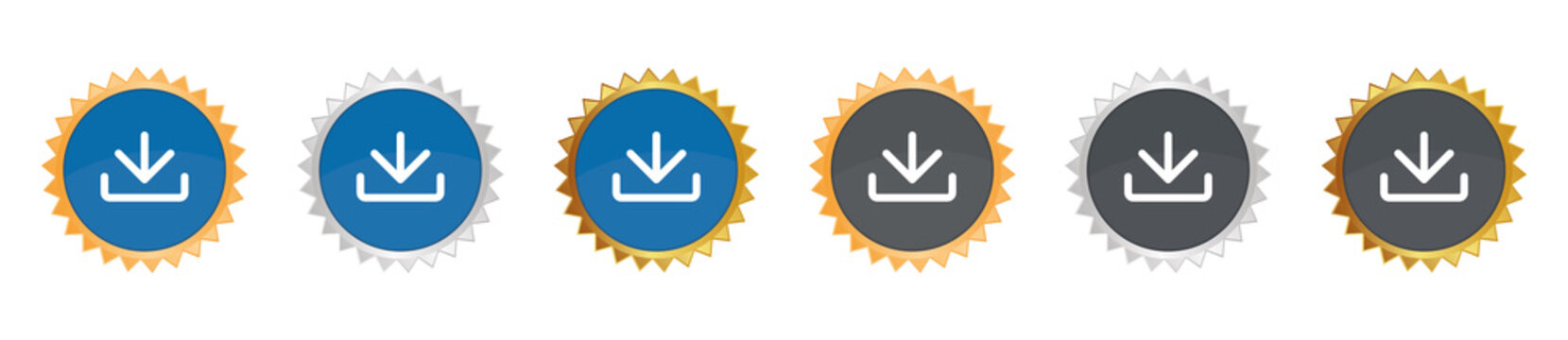 Downlaod - Gezacktes Button-Set