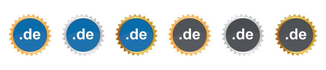 DE Domain - Gezacktes Button-Set