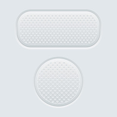 Round and oval gray web buttons