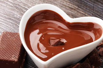 Melting chocolate / melted chocolate/ chocolate swirl/ stack/ ch