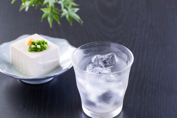 冷奴と焼酎