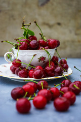 Organic summer concept with cherry