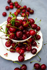 Organic summer concept with cherry