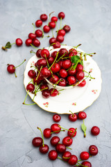 Organic summer concept with cherry